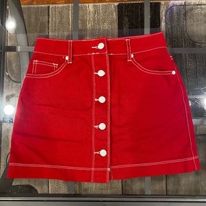 Red & White Mini Skirt